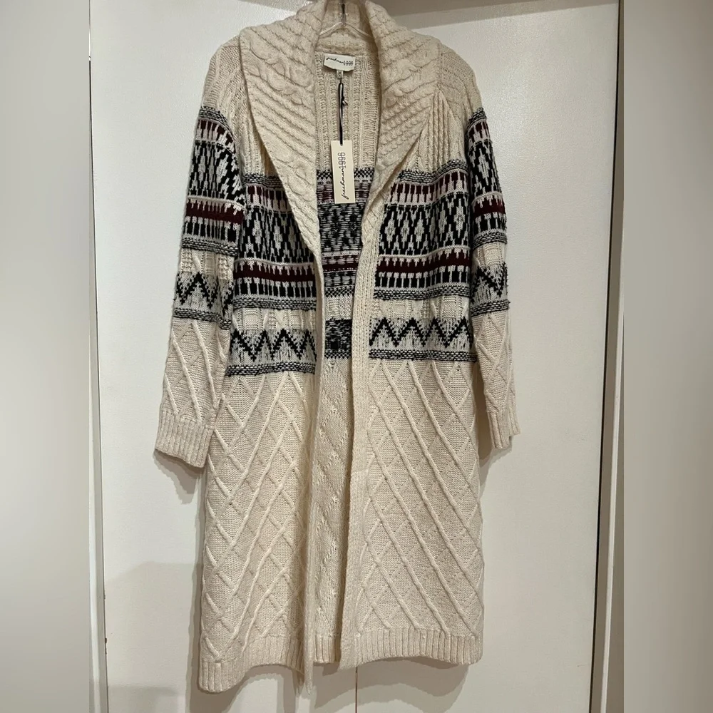 Freshman1996 Patterned Long Sweater / Cardigans NWT - Picture 3 of 7